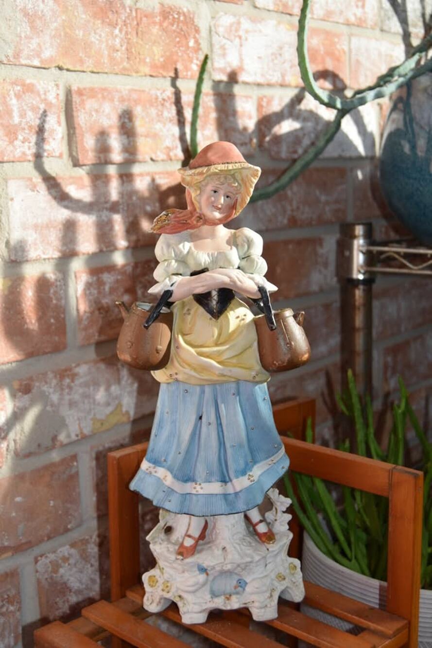 Vintage Carl Schneider German Bisque Porcelain Girl Figurine, Mold No. 9430